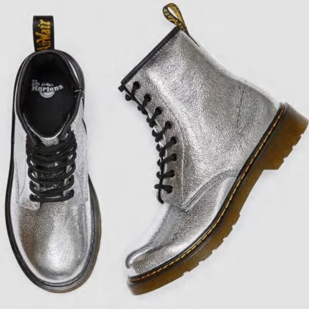 Dr. Marten Silver Crackle 1460 Combat Boots